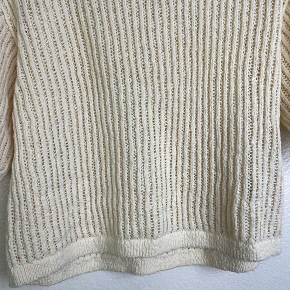Stockholm Atelier & Other Stories Knit Top Womens XS Cream Pullover Short Sleeve - Picture 9 of 11